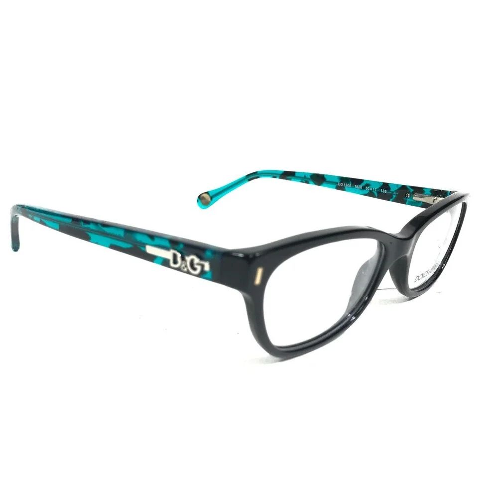 Dolce & Gabbana Petite Eyeglasses Frames DD1205 1826 Black Blue 50-17-135